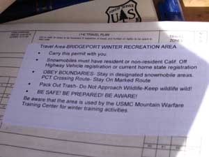 Sonora Pass backpacking permit rules and restrictions.